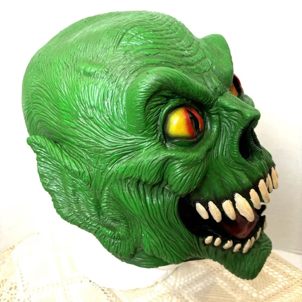 Rare VTG 1990 Green Demon  American Mask & Novelty Vintage Collectible Mask NWT